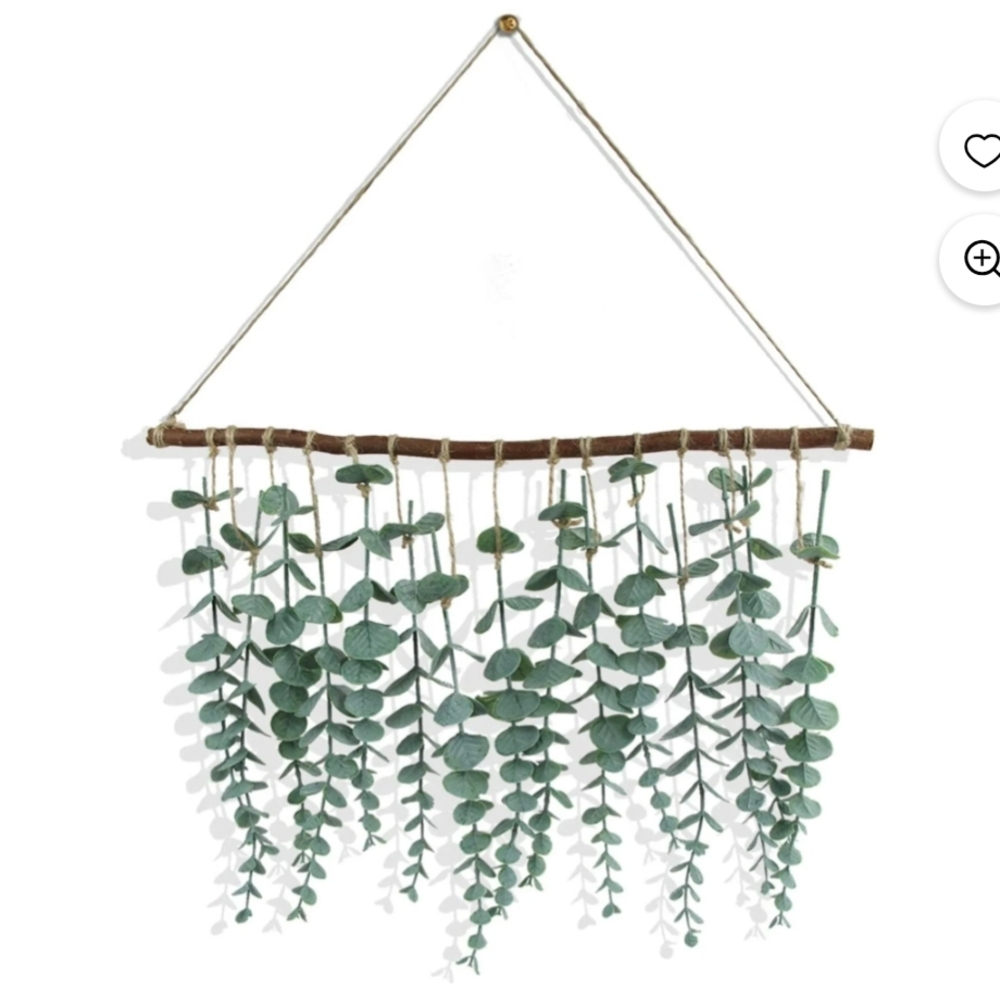 New Hanging Faux Eucalyptus Wall Decor